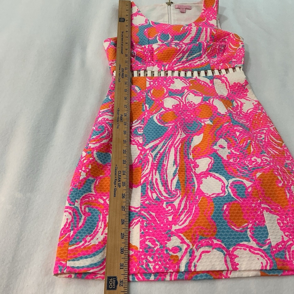 Lilly Pulitzer Iggy Dress Shorely Cut Out Detail Size 00 Resort Cruise Beach - Picture 9 of 14